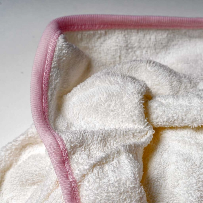 Παιδικό σετ 4 τεμαχίων για κορίτσια Rabbit Ροζ  μπουρνούζια πετσέτες παντόφλες παιδικά (6)