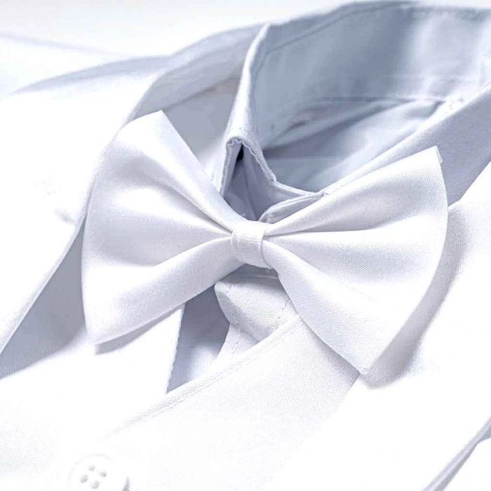 Παιδικό κουστούμι για αγόρια & παραγαμπράκια Bright άσπρο επίσημα κοστούμια παιδικά για γάμους βαφτίσεις λευκό (6)