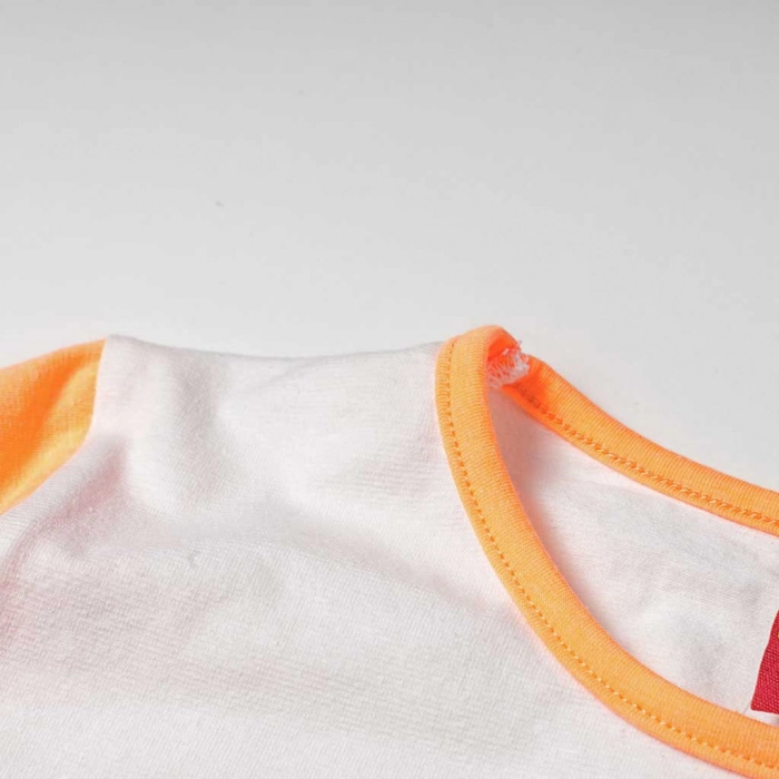 Παιδική πιτζάμα Trax για κορίτσια Carte πορτοκαλί χειμωνιάτικη ελληνική με στάμπα ετών online (3)