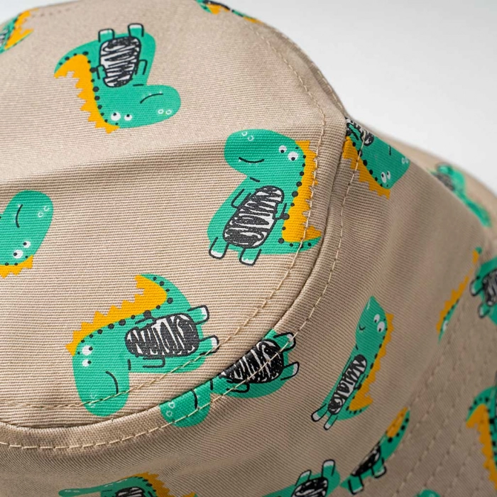 Παιδικό Bucket καπέλο για αγόρια Dinosaur Little μπεζ καλοκαιρινό για παραλία για βόλτα μοντέρνο ετών online (3)