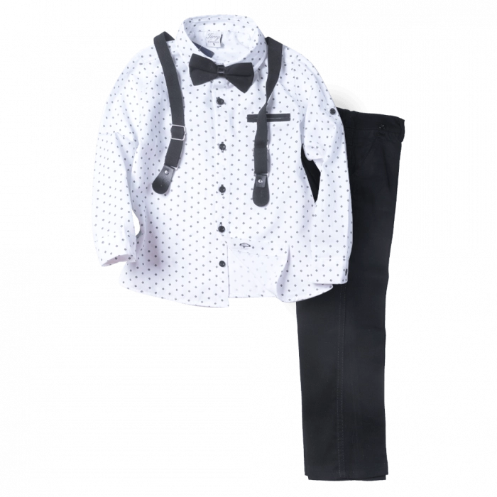 Παιδικό σετ για αγόρια Jack άσπρο καλό ντύσιμο εποχιακά ετών casual online (1)