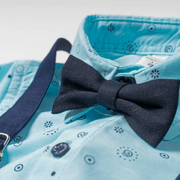 Παιδικό σετ με πουκάμισο για αγόρια Lipo γαλάζιο μοντέρνο για γιορτες για γάμους ετών Online (2)