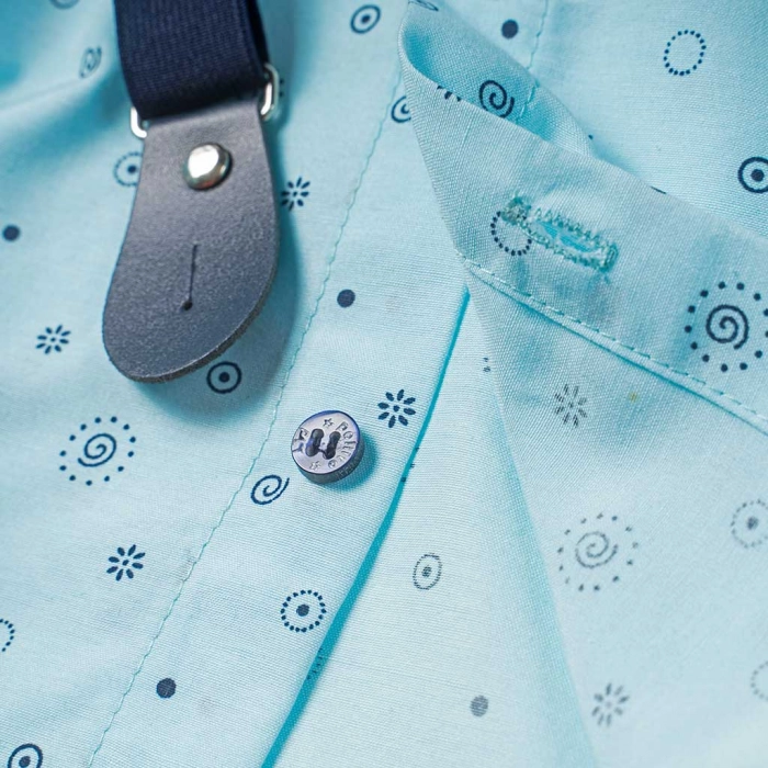 Παιδικό σετ με πουκάμισο για αγόρια Lipo γαλάζιο μοντέρνο για γιορτες για γάμους ετών Online (3)