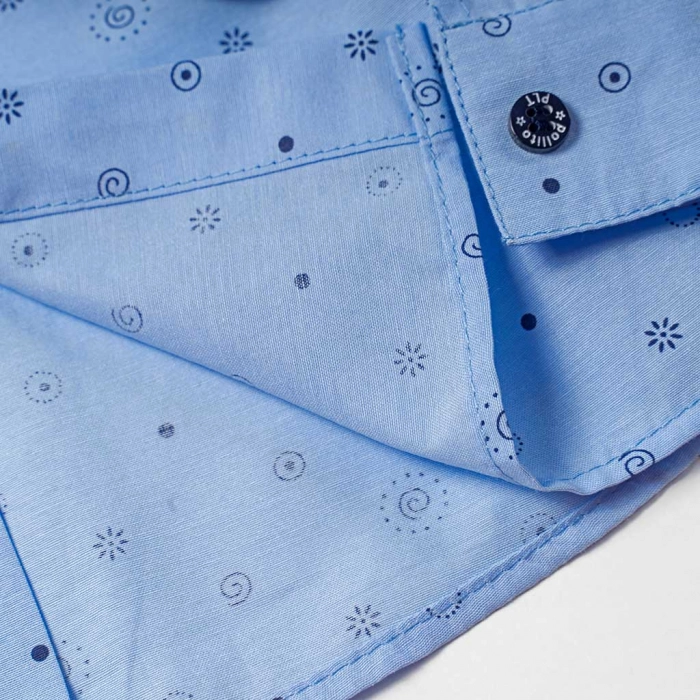 Παιδικό σετ με πουκάμισο Lipo2 γαλάζιο μπορντό  για καλό για γιορτές με παντελόνι και τιράντες ετών online (4)