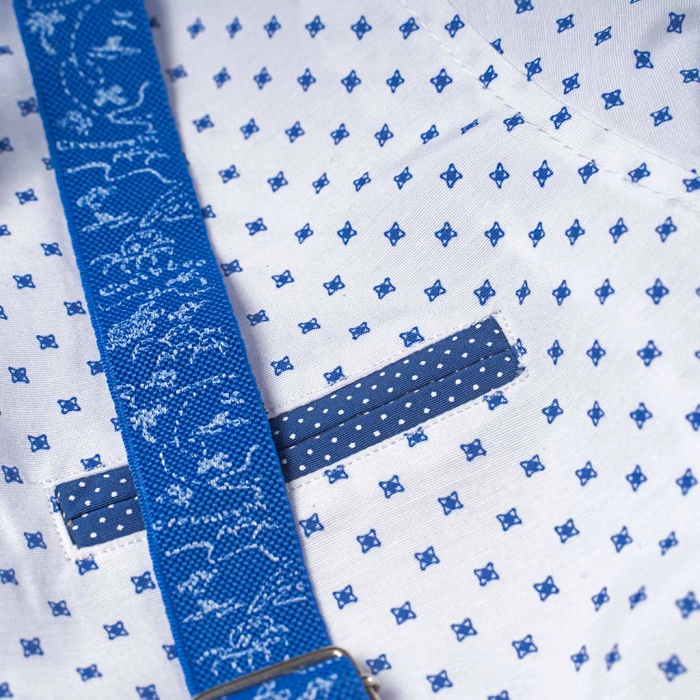Παιδικό σετ με πουκάμισο για αγόρια Blesse μπλε καλό ντύσιμο ετών εποχιακά casual online  (4)