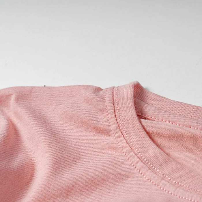 Παιδική μπλούζα για κορίτσια Simple Pink ροζ καλοκαιρινή καθημερινή κοριτσίστική μονόχρωμη ετών Online (2)