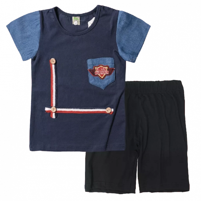 Παιδική μπλούζα για αγόρια Elabo μπλε κοντομάνικα μπλουζάκια για αγόρια ετών καλοκαιρινά online | Παιδική βερμούδα Online για αγόρια Protem μαύρο καλοκαιρινές βερμούδες αγορίστικες σορτσάκια οικονομικά ελληνικά ετών 
