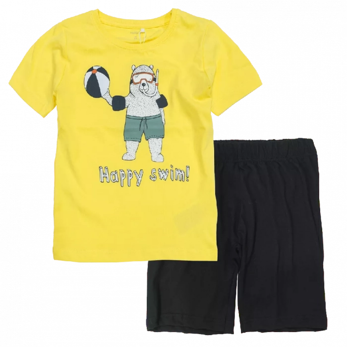 Παιδική μπλούζα Name it για αγόρια Happy swim κίτρινο αγορίστικες μπλούζες καλοκαιρινές tshirt επώνυμα online | Παιδική βερμούδα Online για αγόρια Protem μαύρο καλοκαιρινές βερμούδες αγορίστικες σορτσάκια οικονομικά ελληνικά ετών 