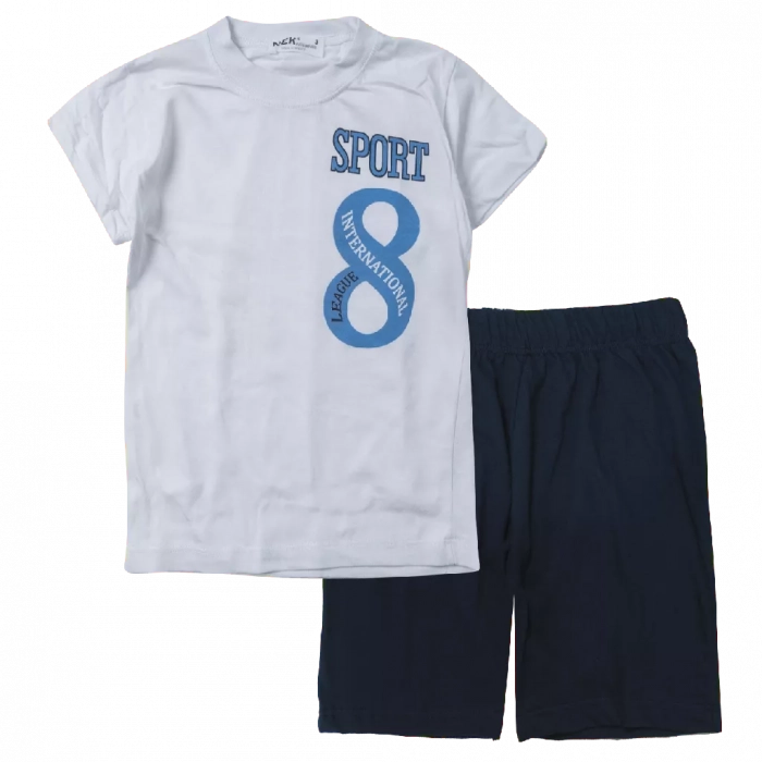 Παιδική μπλούζα ΝΕΚ για αγόρια sport8 άσπρο καλοκαιρινές κοντομάνικες t-shirt μακό ετών | Παιδική βερμούδα Online για αγόρια Protem μπλε καλοκαιρινές βερμούδες αγορίστικες σορτσάκια οικονομικά ελληνικά ετών 