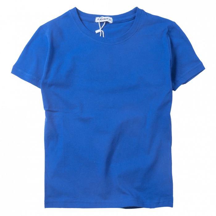 Παιδική μπλούζα μονόχρωμη Basic4 μπλε καλοκαιρινές κοντομάνικες ετών καθημερινές εκδηλώσεις online  (1)