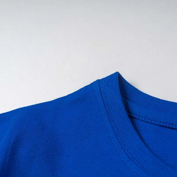 Παιδική μπλούζα μονόχρωμη Basic4 μπλε καλοκαιρινές κοντομάνικες ετών καθημερινές εκδηλώσεις online  (2)