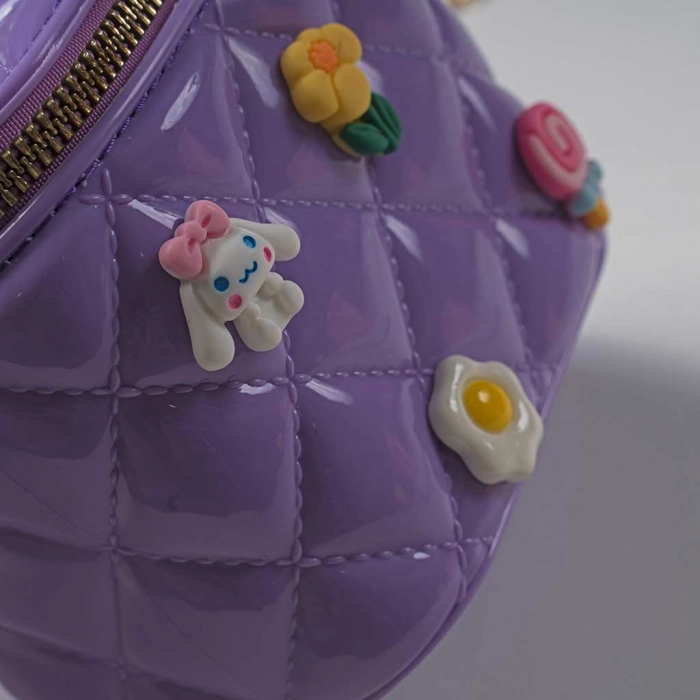 Παιδική τσάντα για κορίτσια Fluffy μωβ καθημερινές εντυπωσιακές online (3)