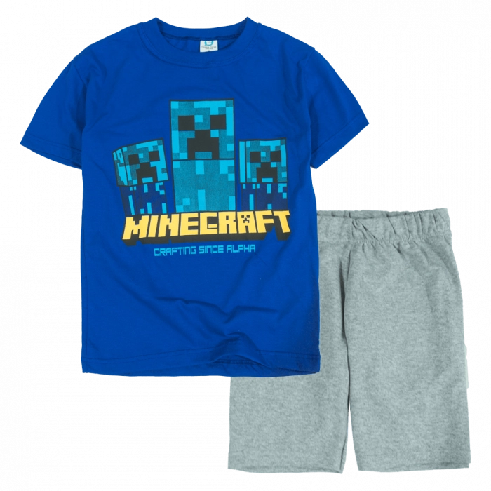 Παιδικό σετ Online για αγόρια Minecraft μπλε καλοκαιρινά σετάκια οιικονομικά προσφορά ελληνικά φτηνά ετών Online