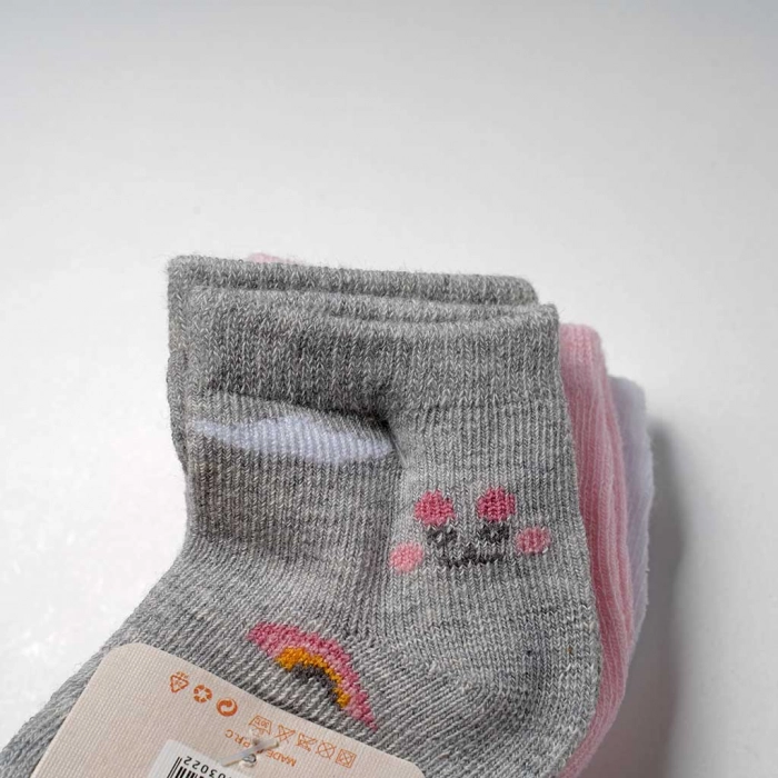 3 Βρεφικές κάλτσες για κορίτσια Cat καθημερινές μηνών εποχιακές online  (1)