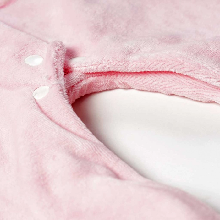 Βρεφικό φορμάκι Εβίτα για κορίτσια Rabbit ροζ καθημερινά μηνών επώνυμα χειμερινά ζεστά online  (1)