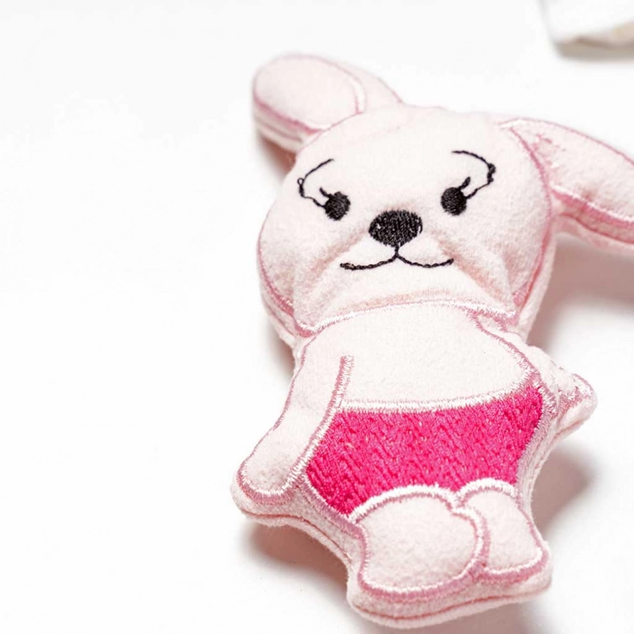 Βρεφικό φορμάκι Εβίτα για κορίτσια Rabbit ροζ καθημερινά μηνών επώνυμα χειμερινά ζεστά online  (5)