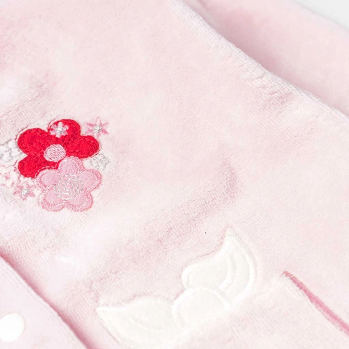 Βρεφικό φορμάκι Εβίτα για κορίτσια Rabbit ροζ καθημερινά μηνών επώνυμα χειμερινά ζεστά online  (3)