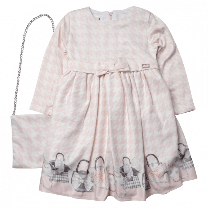 Βρεφικό φόρεμα Εβίτα για κορίτσια Shop ροζ μηνών επώνυμα χειμερινά ασορτί τσάντα online