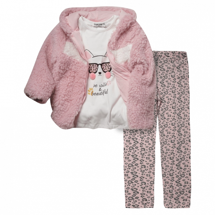 Παιδικό σετ Εβίτα για κορίτσια Be Wild ροζ χειμωνιάτικο γούνα βόλτα οικονομικό ετών online