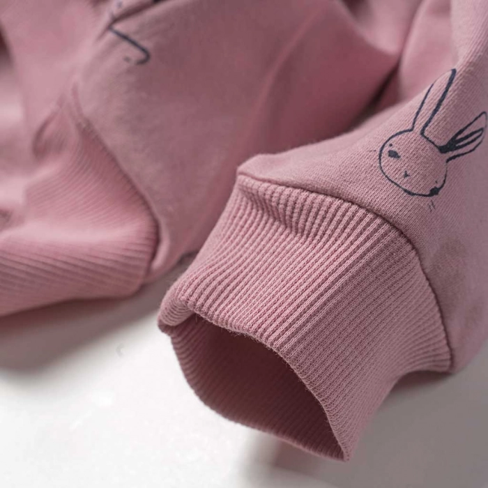 Παιδικό σετ Εβίτα για κορίτσια Little bunnies ροζ καθημερινό σχολείο οικονομικό χειμωνιάτικο ετών online (4)
