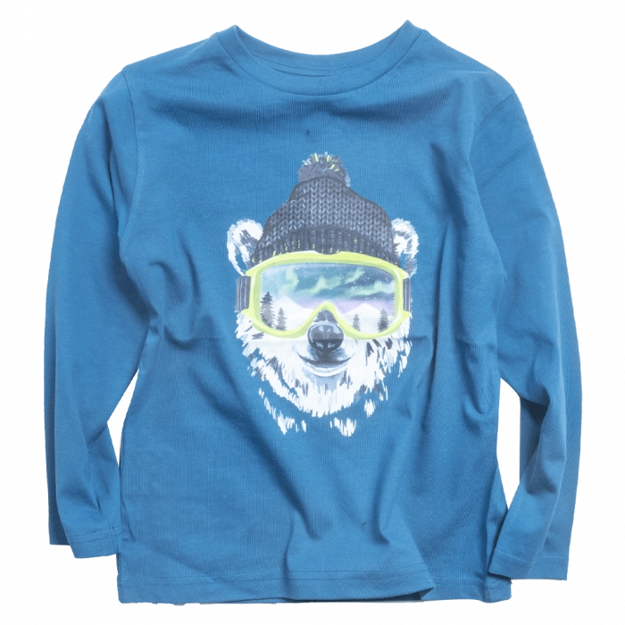 Παιδική μπλούζα Mayoral για αγόρι SkiBear μπλε μοντέρνο εποχιακό λεπτό επώνυμο αγορίστικό ετών Online (1)