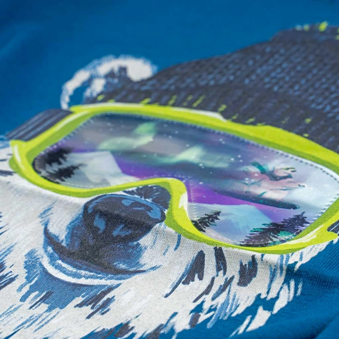 Παιδική μπλούζα Mayoral για αγόρι SkiBear μπλε μοντέρνο εποχιακό λεπτό επώνυμο αγορίστικό ετών Online (2)