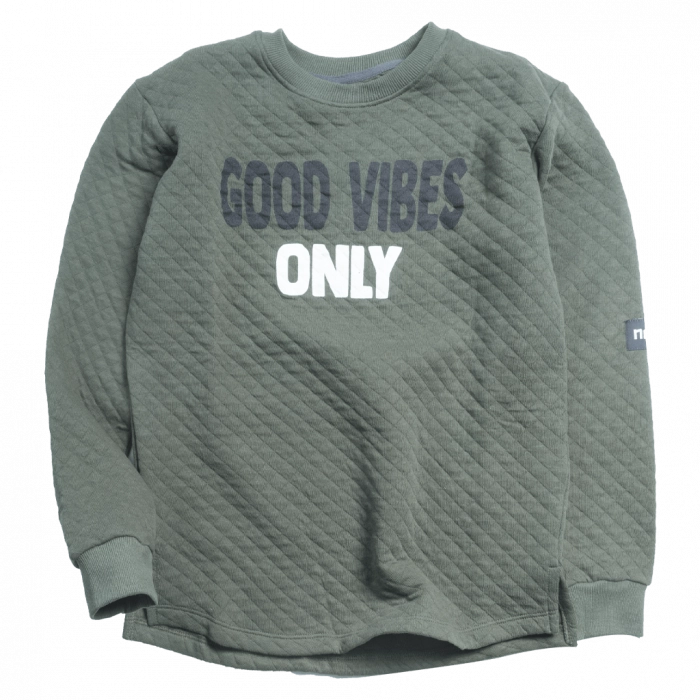Παιδική μπλούζα New Collegeγια αγόρια Good vibes only κυπαρισσί ακθημερινές ετών επώνυμες φούτερ χειμερινές online (1)