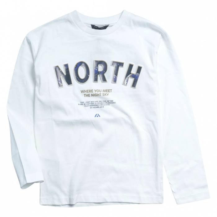 Παιδική μπλούζα Mayoral για αγόρια North άσπρο λεπτή εποχιακή μοντέρνα αγορίστικη επώνυμη ετών online (1)