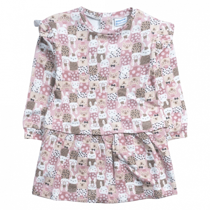 Βρεφικό φόρεμα Mayoral για κορίτσια Cutie Rabbit μοντέρνο κοριτσίστικο επωνυμο ζεστό μηνων Online (1)