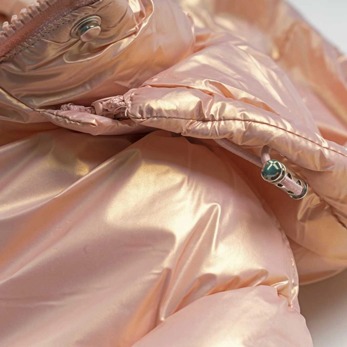 Παιδικό μπουφάν New College για κορίτσια Solar ροζ καθημερινα χειμερινά επώνυμα με κουκούλα online (1)