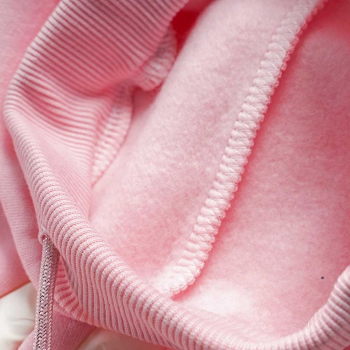 Παιδικό σετ φόρμας New College για κορίτσια My Bf ροζ καθημερινές επώνυμες χειμερινές ετών online (1)