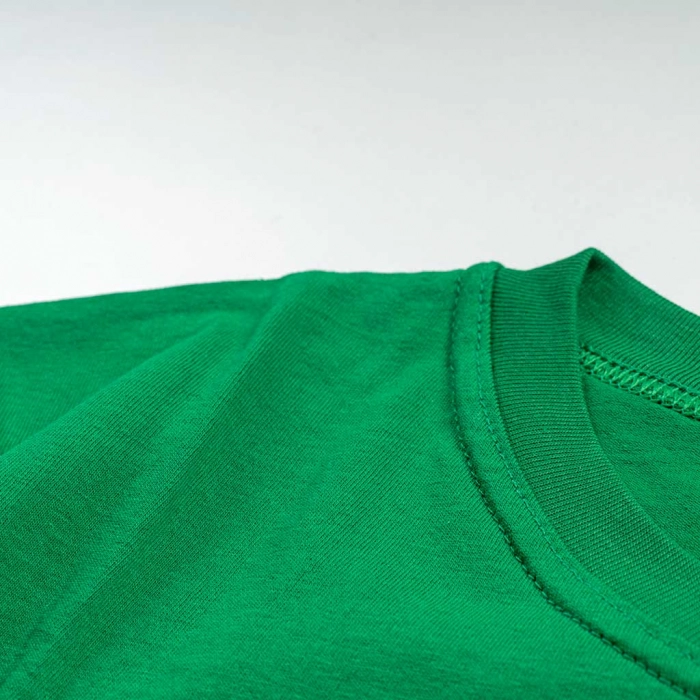 Παιδική μπλούζα Online Lord πράσινη κοντομάνικη μονόχρωμη για εκδηλώσεις για σχολικές γιορτές ελληνικά ετών online (2)