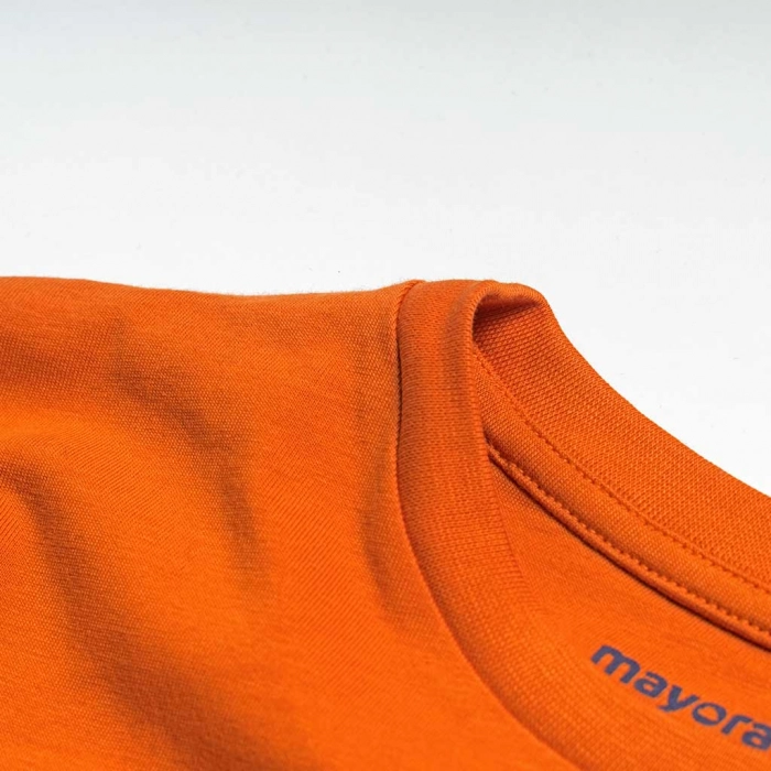 Παιδική μπλούζα Mayoral για αγόρια Enjoy πορτοκαλί λεπτή εποχιακή μπλούζα επώνυμη αγορίστικη ετών online (2)