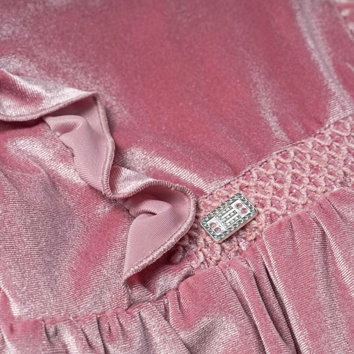 Παιδικό φόρεμα ΕΒΙΤΑ για κορίτσια Tref ροζ μοντέρνο κοριτσίστικο βελουτέ για βόλτα ελληνικά ετών Online (3)