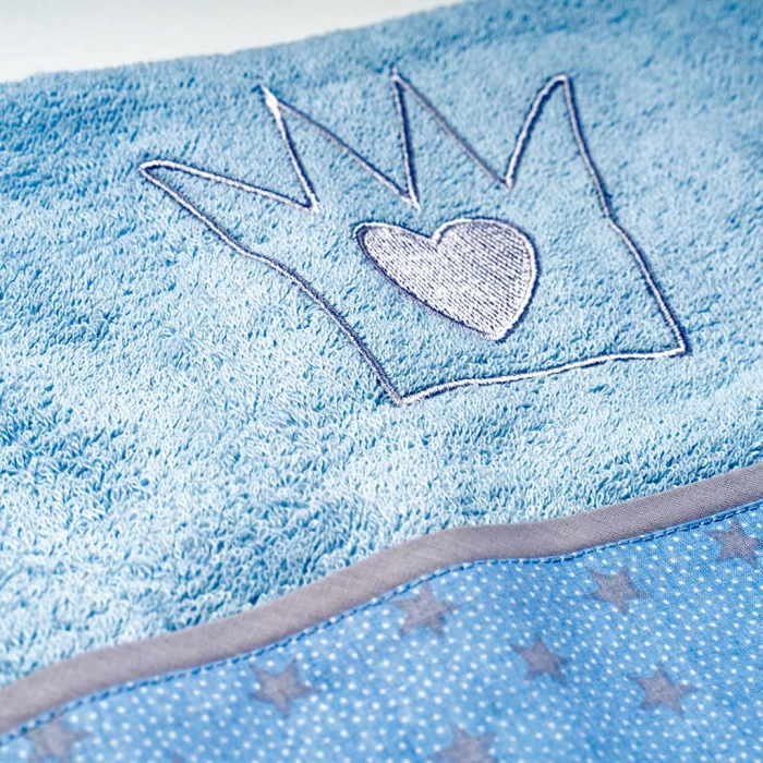 Παιδικό σετ πετσέτες ABO Kingblue μπλε βρεφικά ειδη βαμβακερά για δώρο ελληνικά ετών Online (4)