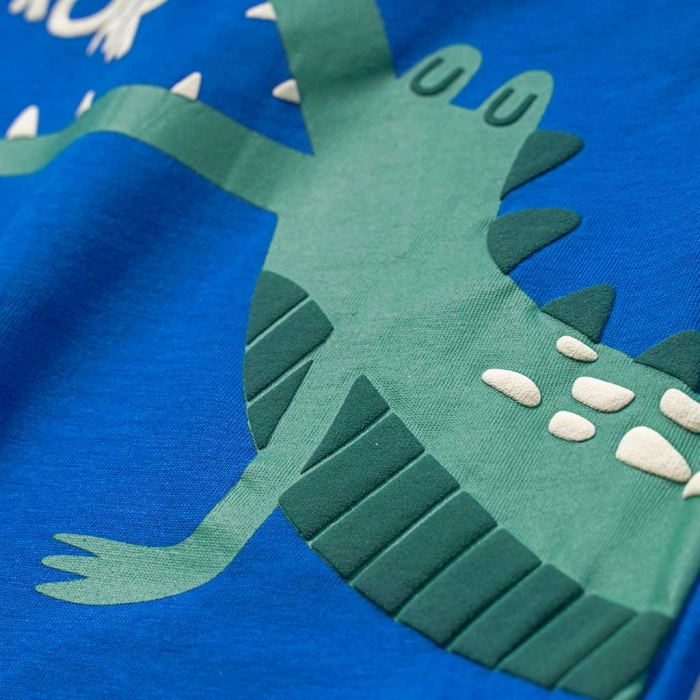 Παιδική μπλούζα Name it για αγόρια Roar μπλε καθημερινές λεπτές μπλούζες ετών εποχιακές επώνυμες online (2)