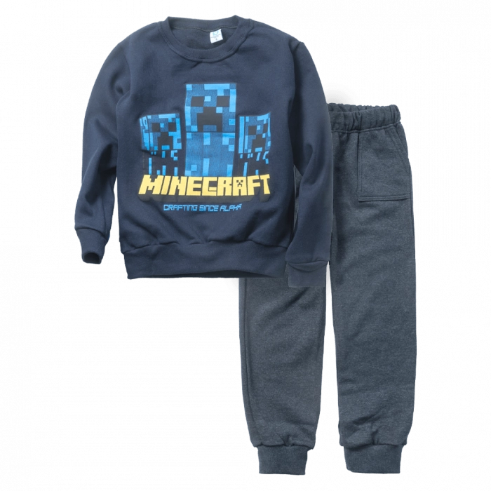 Παιδικό σετ φόρμας Online για αγόρια Minecraft μπλε ζεστά χειμωνιάτικα φόρμες για το σχολείο ελληνικά ετών Online (1)