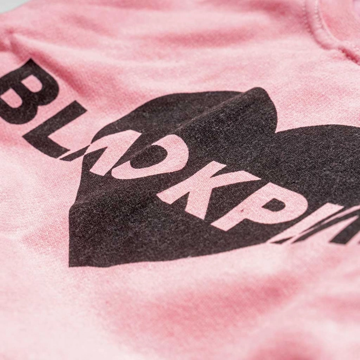 Παιδικό σετ φόρμας Online για κορίτσια Blackpink ροζ καθημερινές χειμερινές ετών σετάκια online (2)