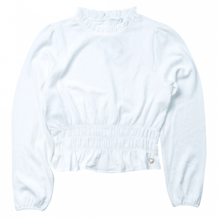 Παιδική μπλούζα Mayoral για κορίτσια Crudo άσπρο επώνυμες εποχιακές ετών casual online  (1)