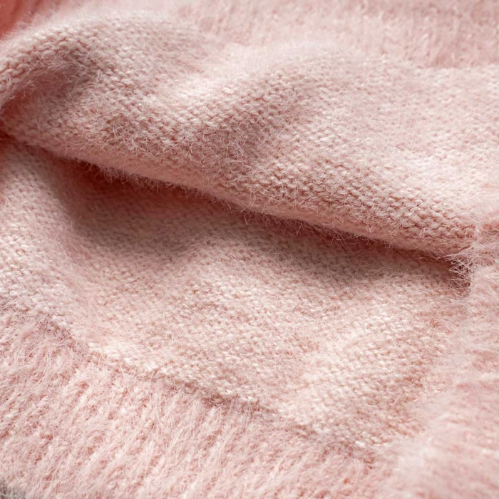 Παιδική μπλούζα Εβίτα για κορίτσια Pink Bow ροζ καθημερινές επώνυμες χειμερινές ετών πλεκτές online (1)