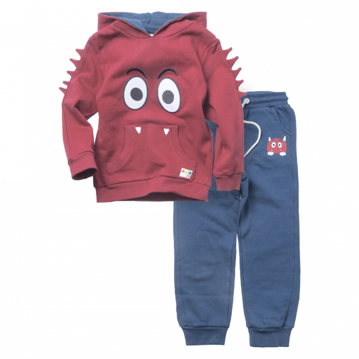 Παιδικό σετ φόρμας ΑΚΟ για αγόρια Redmonster κόκκινο χειμωνιάτικο σχολειό άνετο καθημερίνο ετών online (1)