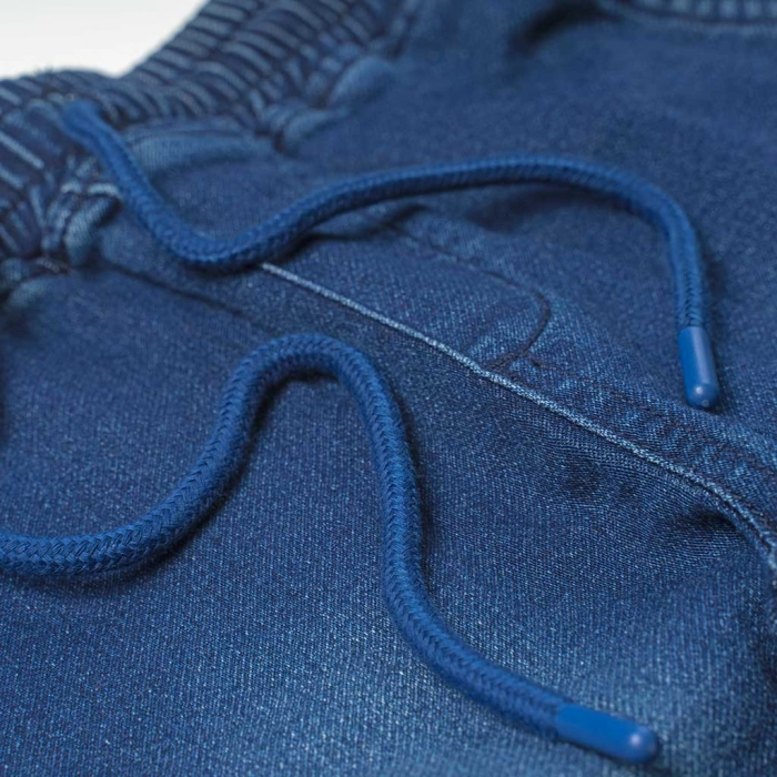 Παιδικό παντελόνι Hashtag για αγόρια Draven μπλε jean τζιν άνετο casual σχολείο γιορτές τσέπες ετών online (2)