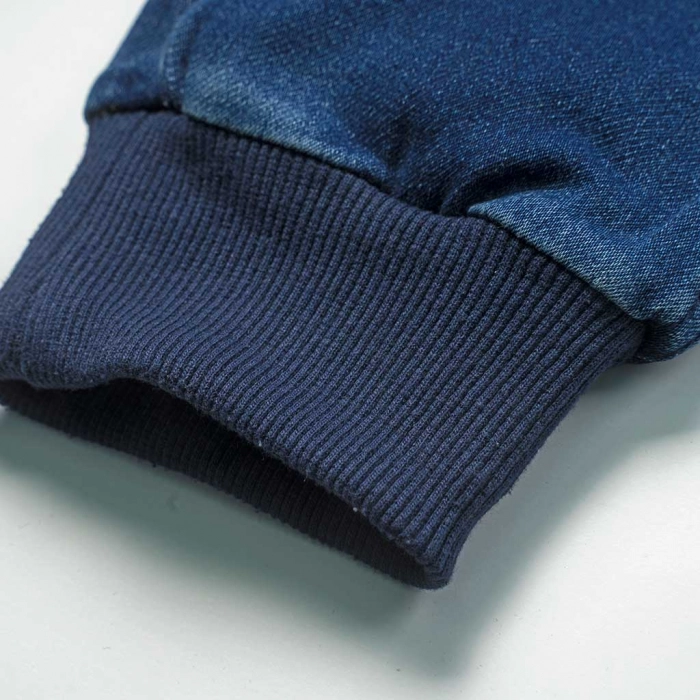Παιδικό παντελόνι Hashtag για αγόρια Draven μπλε jean τζιν άνετο casual σχολείο γιορτές τσέπες ετών online (4)