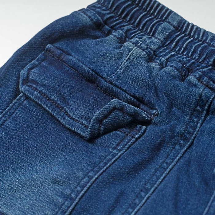 Παιδικό παντελόνι Hashtag για αγόρια Draven μπλε jean τζιν άνετο casual σχολείο γιορτές τσέπες ετών online (5)