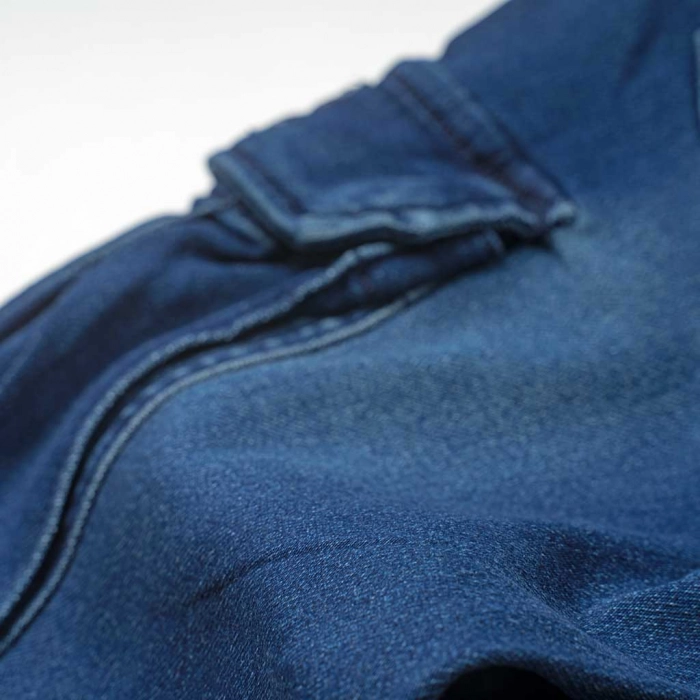 Παιδικό παντελόνι Hashtag για αγόρια Draven μπλε jean τζιν άνετο casual σχολείο γιορτές τσέπες ετών online (6)