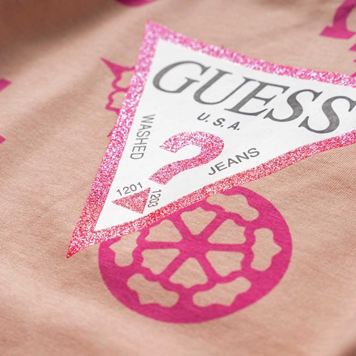 Βρεφικό σετ Guess για κορίτσια 1201 ροζ επώνυμο άνετο καθημερινό ανοιξιάτικο φθινοπωρινό μηνών online (2)