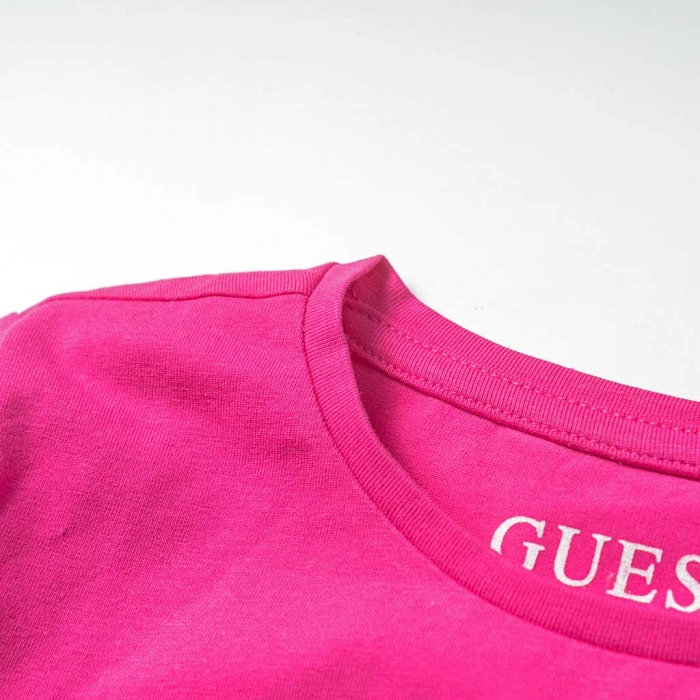Παιδική μπλούζα GUESS για κορίτσια Guess Girl φούξια σχολείο καθημερινή βόλτα ανοιξιάτικη φθινοπωρινή άνετη ετών online (3)