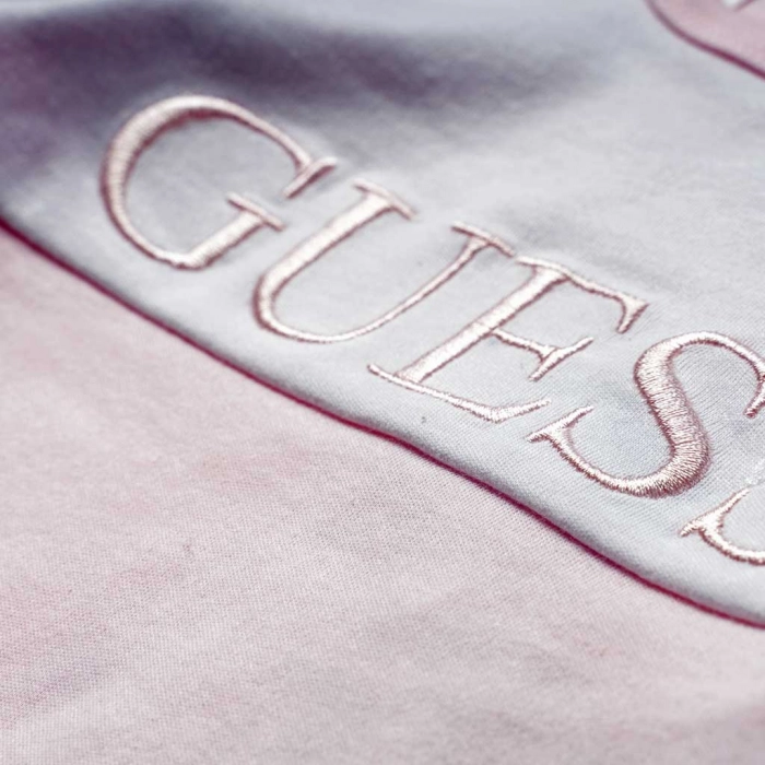 Βρεφικό σετ φόρμας GUESS για αγόρια Baby Icon ροζ επώνυμο καθημερινό ζιπουνάκι άνετο βαμβακερό  μηών online (2)