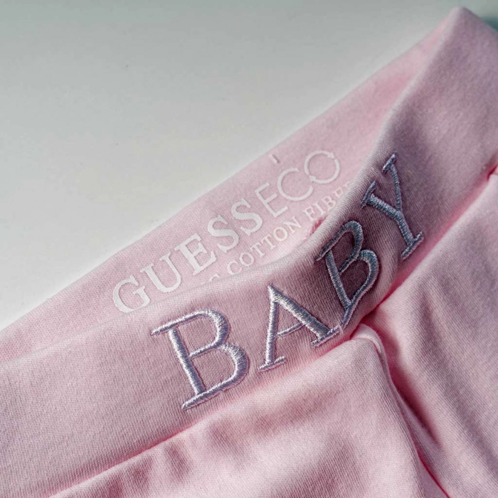 Βρεφικό σετ φόρμας GUESS για αγόρια Baby Icon ροζ επώνυμο καθημερινό ζιπουνάκι άνετο βαμβακερό  μηών online (7)