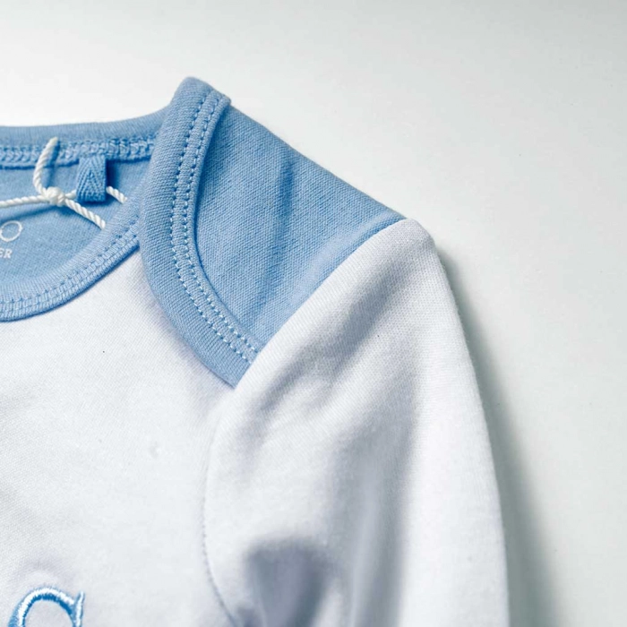 Βρεφικό σετ φόρμας GUESS για αγόρια Baby Icon γαλάζιο online επώνυμο ζιπουνάκι βαμβακερό καθημερινό μηνών  (3)